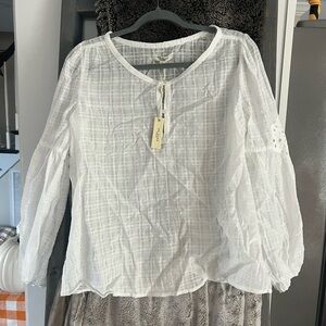 Max studio white blouse